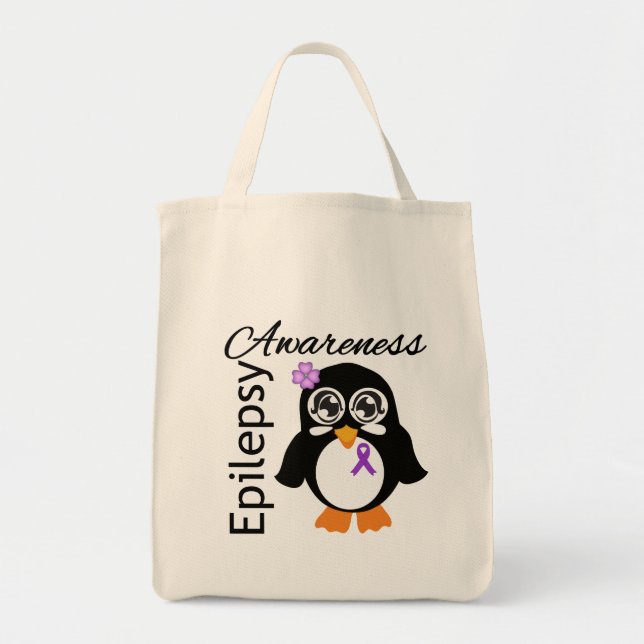 Epilepsy Awareness Penguin Tygkasse (Framsidan)