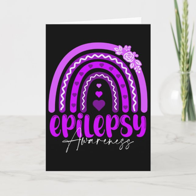 Epilepsy Awareness-rainbow Purple .co  Kort (Framsida)