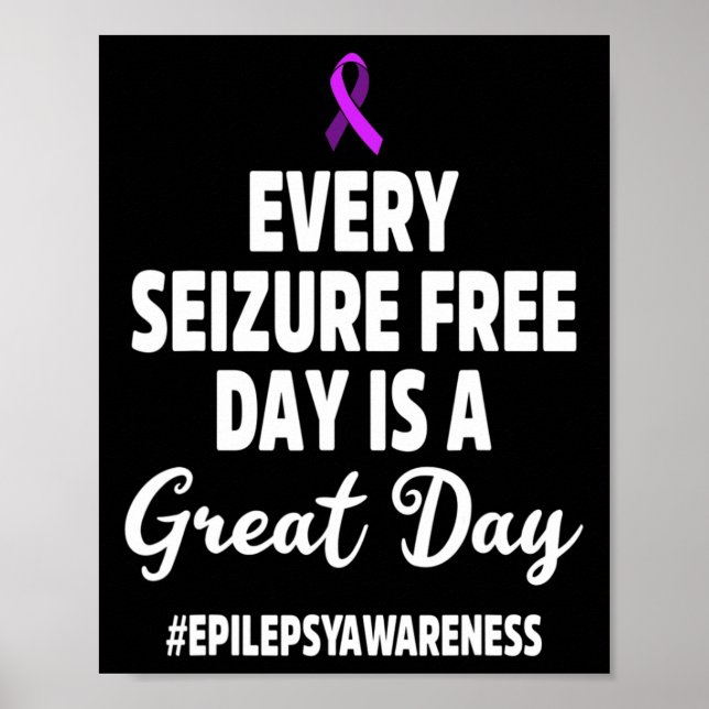 Epilepsy Awareness Seizure Free Epileptic Warrior  Poster (Framsidan)