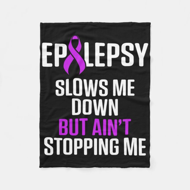 Epilepsy Awareness Slows Me Epileptic Warrior Surv Fleecefilt (Framsidan)