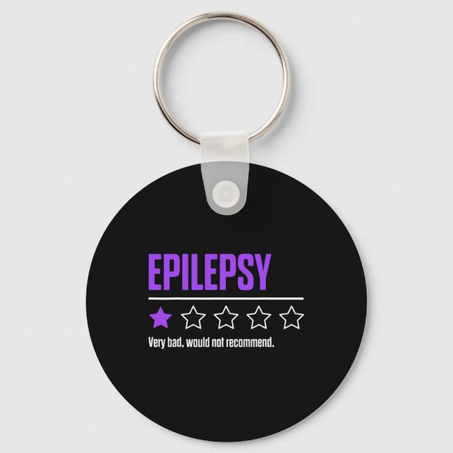 Epilepsy Awareness Succeed Epileptic Warrior Survi Nyckelring (Framsida)