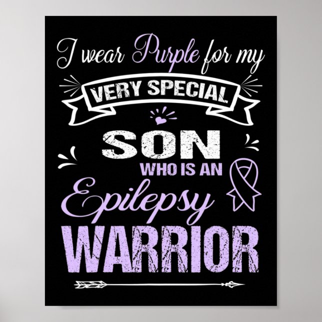 Epilepsy Awareness Support Son Warrior Walk Spring Poster (Framsidan)
