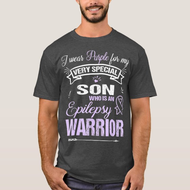 Epilepsy Awareness T Support Son Warrior Walk T Shirt (Framsida)