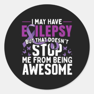 Epilepsy Awareness Warrior 1 Runt Klistermärke