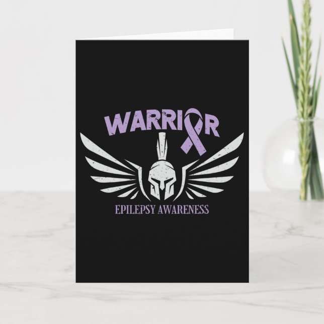 Epilepsy Awareness Warrior Ribbon  Kort (Framsida)