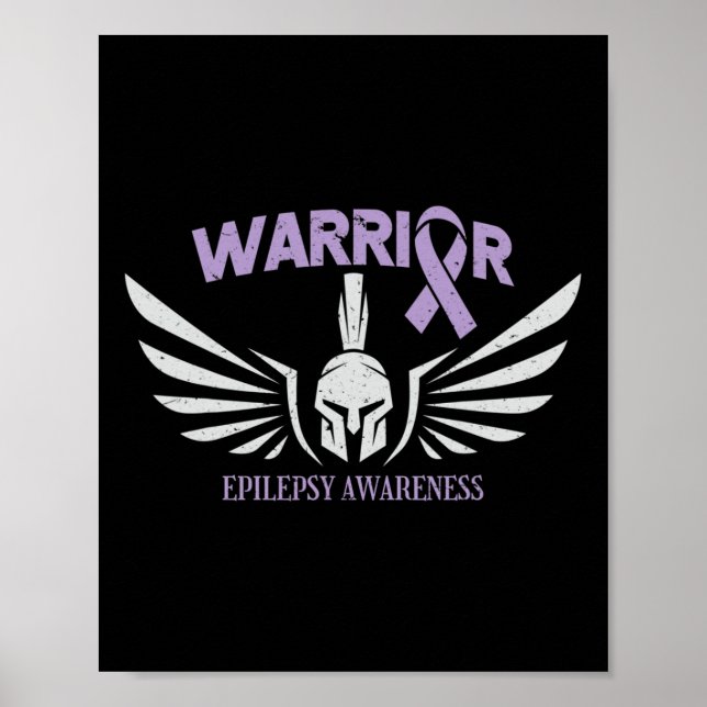 Epilepsy Awareness Warrior Ribbon  Poster (Framsidan)