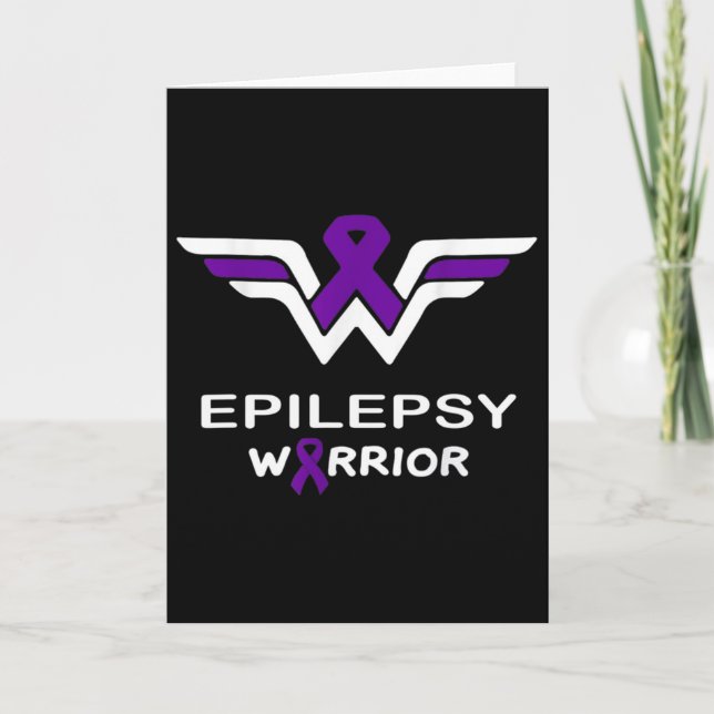 Epilepsy Awareness Warrior Support Survivor Purple Kort (Framsida)