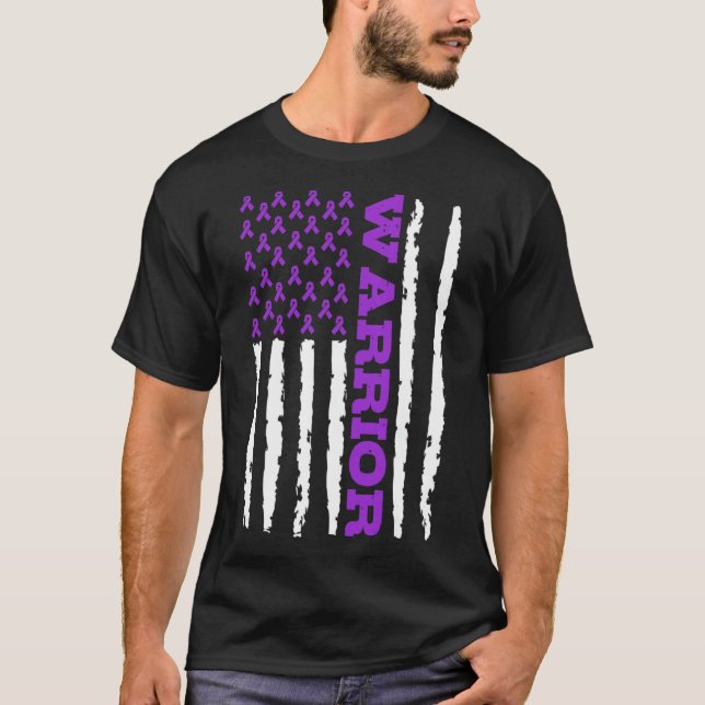 Epilepsy Awareness Warrior  T Shirt (Framsida)