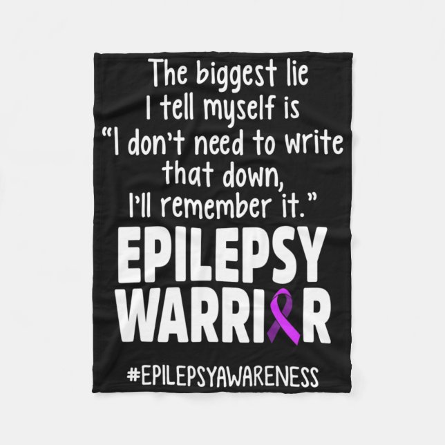 Epilepsy Awareness Write It Epileptic Warrior Surv Fleecefilt (Framsidan)