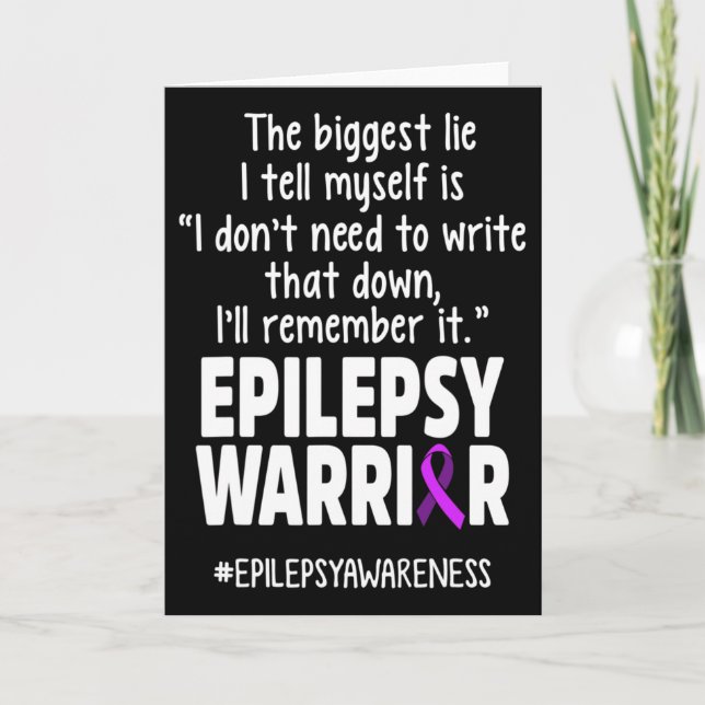 Epilepsy Awareness Write It Epileptic Warrior Surv Kort (Framsida)