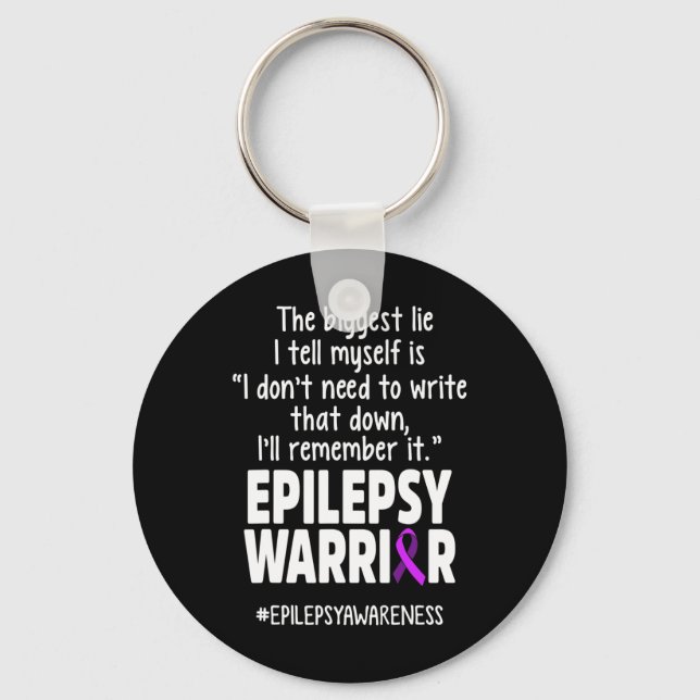 Epilepsy Awareness Write It Epileptic Warrior Surv Nyckelring (Framsida)
