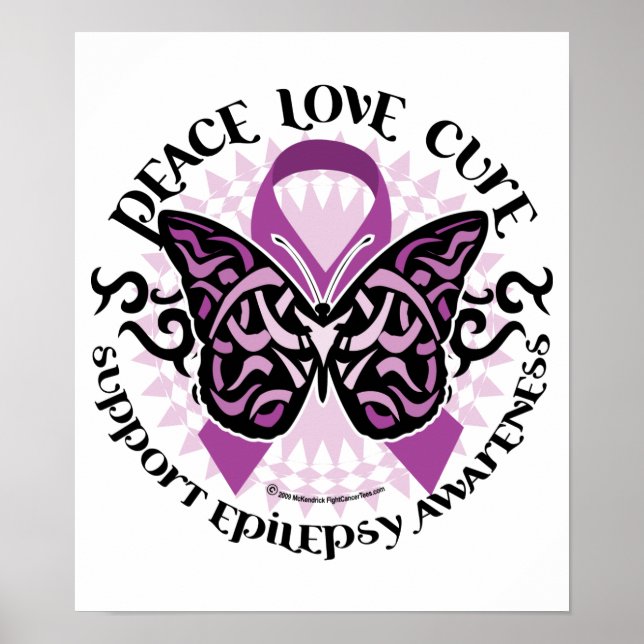 Epilepsy Butterfly Tribal Poster (Framsidan)