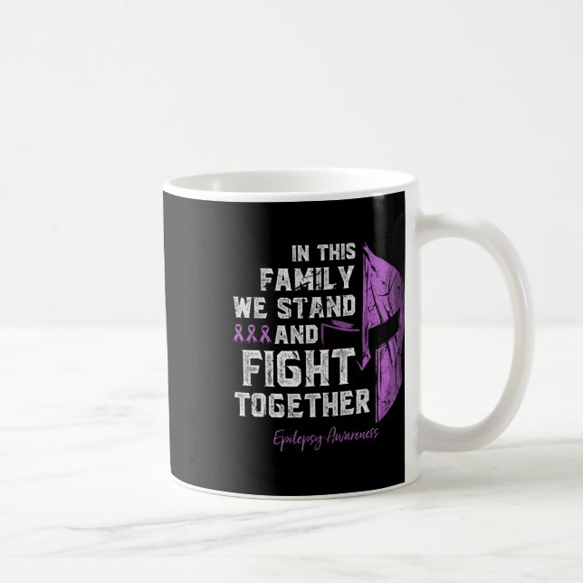 Epilepsy Family Support Awareness Spartan Warrior  Kaffemugg (Höger)
