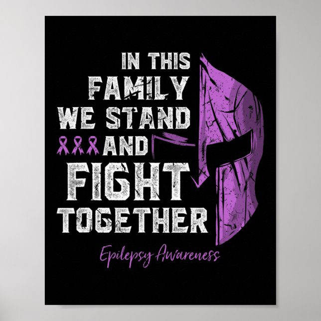 Epilepsy Family Support Awareness Spartan Warrior Poster (Framsidan)