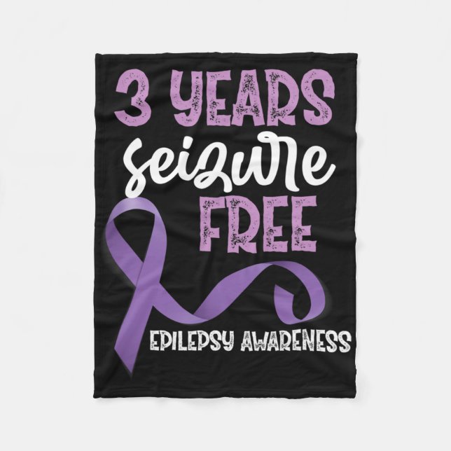 Epilepsy medvetenhet band 3 år Seizure Gratis Fleecefilt (Framsidan)
