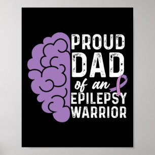 Epilepsy Medvetenhet Band Stolt Pappa Till En Epil Poster