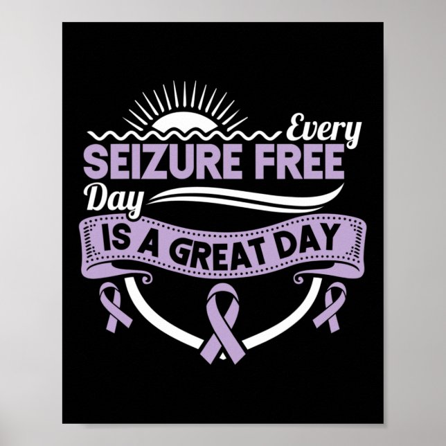 Epilepsy Medvetenhet Band Var Dag Utan Anfall G Poster (Framsidan)