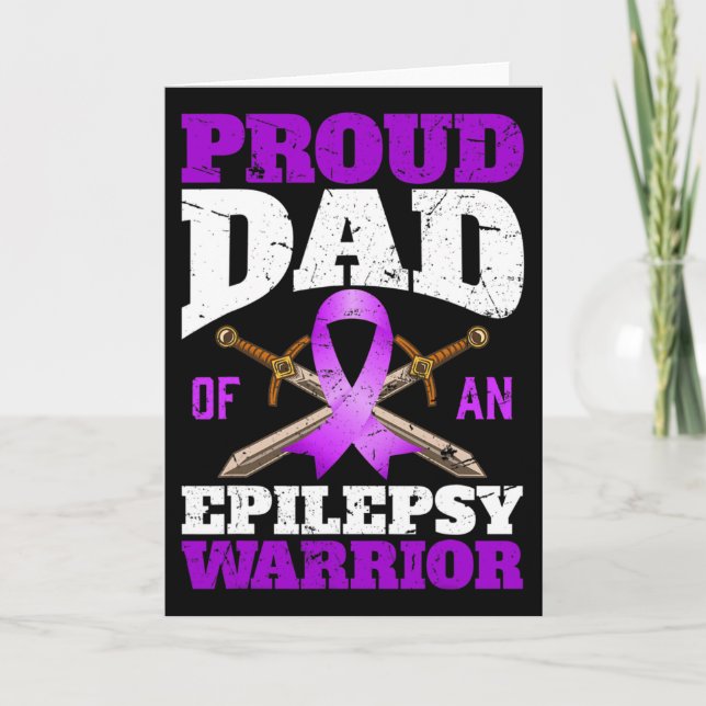 Epilepsy medvetenhets månad Stolt pappa till en ep Kort (Framsida)