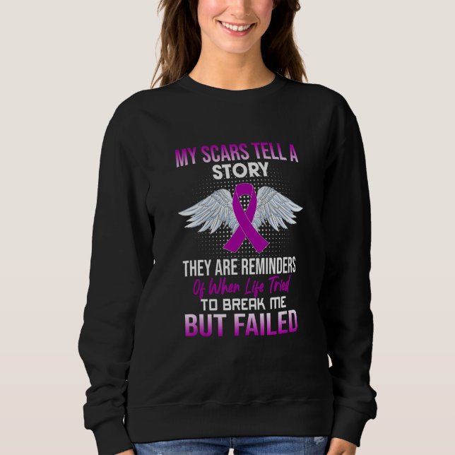 Epilepsy My Scars Tell A Story Epilepsy Awareness T Shirt (Framsida)