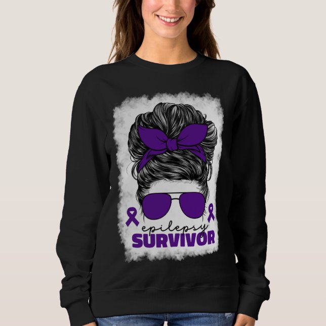 Epilepsy Survivor For Women Mom Purple Epilepsy Aw T Shirt (Framsida)