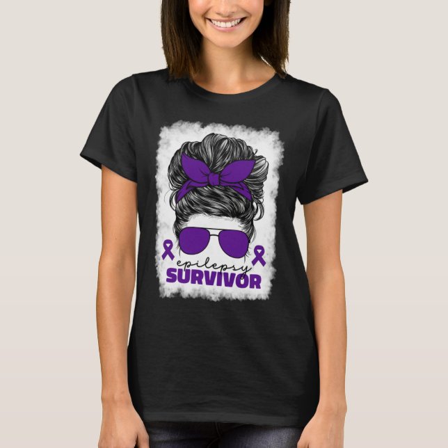 Epilepsy Survivor For Women Mom Purple Epilepsy Aw T Shirt (Framsida)