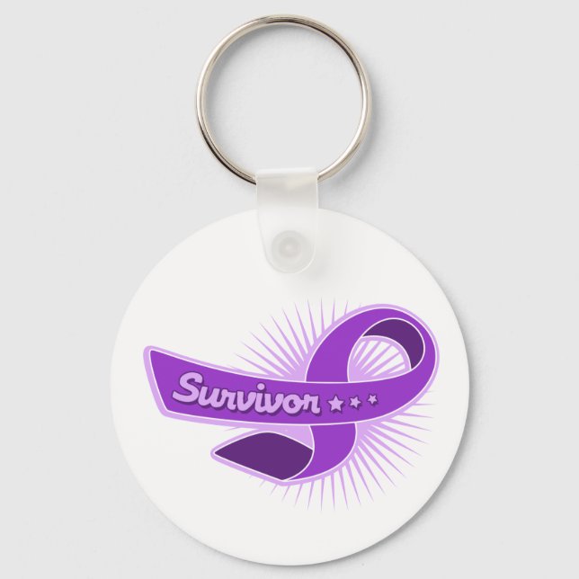 Epilepsy Survivor Ribbon Nyckelring (Framsida)