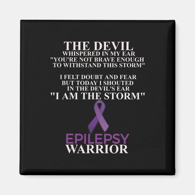 Epilepsy Warrior Awareness Christian Faith Magnet (Framsidan)