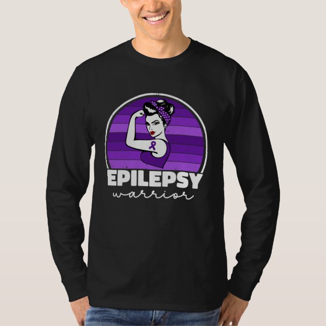 Epilepsy Warrior For Women Mom Purple Epilepsy Awa T Shirt (Framsida)