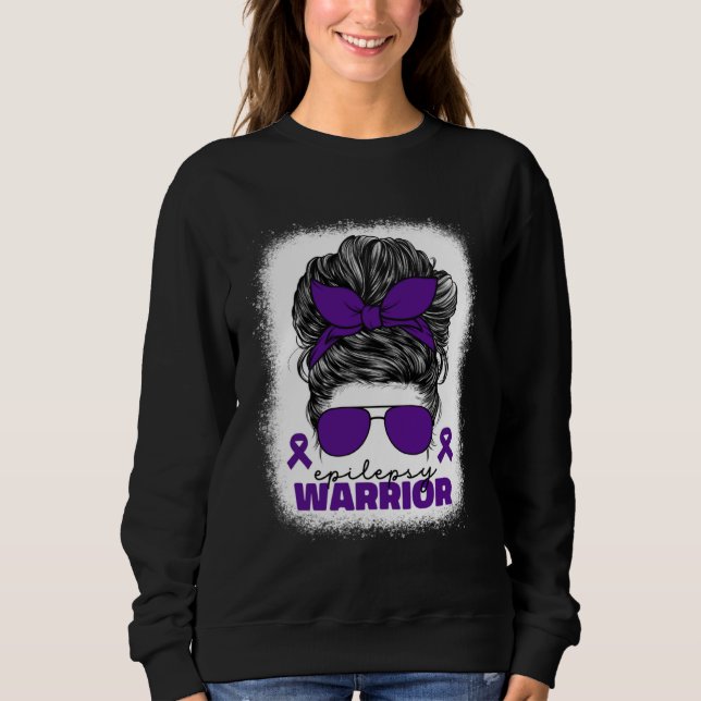 Epilepsy Warrior For Women Mom Purple Epilepsy Awa T Shirt (Framsida)