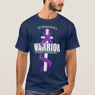 Epilepsy Warrior Grandson Epilepsy Awareness T Shirt