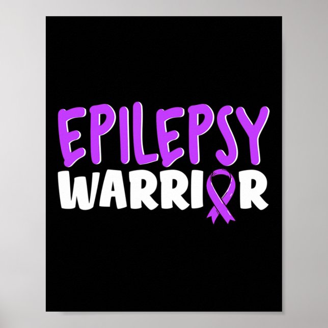 Epilepsy Warrior Kids Lila Ribbon Awareness Poster (Framsidan)