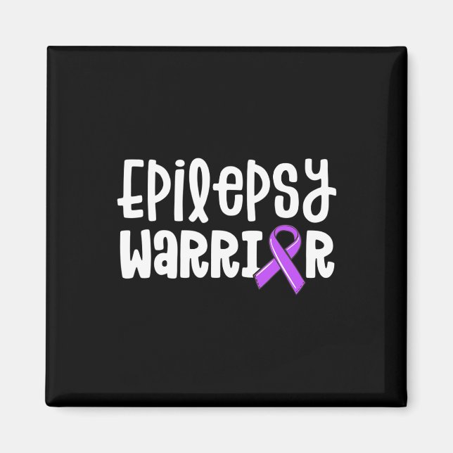 Epilepsy Warrior Kids Lila Ribbon Awareness Wom Magnet (Framsidan)