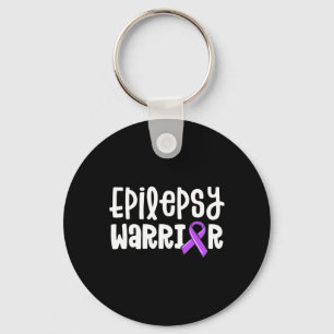 Epilepsy Warrior Kids Lila Ribbon Awareness Wom Nyckelring