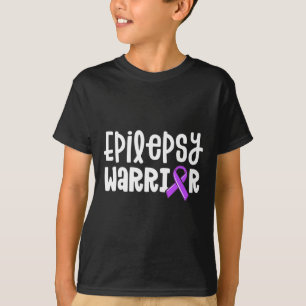Epilepsy Warrior Kids Lila Ribbon Awareness Wom T Shirt