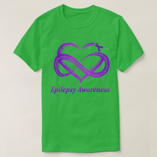 Epilepsy Warrior - Lila Epilepsy Awareness  T Shirt (Design framsida)