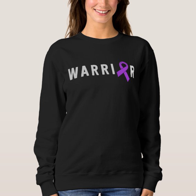 Epilepsy Warrior Men Dad Father Purple Ribbon Awar T Shirt (Framsida)
