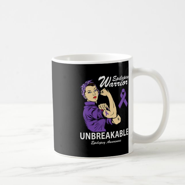 Epilepsy Warrior Obrytbar Epilepsy Awareness Gi Kaffemugg (Höger)