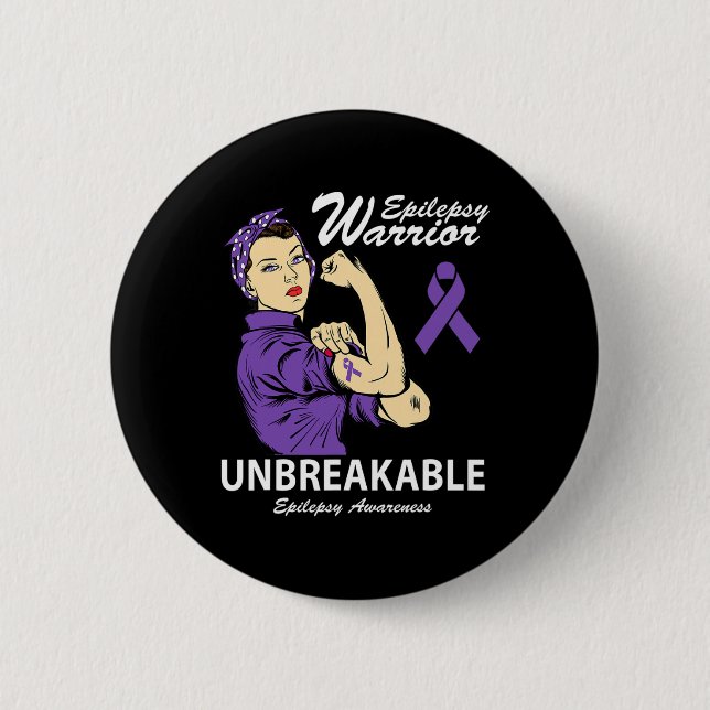 Epilepsy Warrior Obrytbar Epilepsy Awareness Gi Knapp (Framsida)