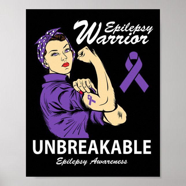 Epilepsy Warrior Obrytbar Epilepsy Awareness Gi Poster (Framsidan)