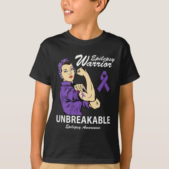 Epilepsy Warrior Obrytbar Epilepsy Awareness Gi T Shirt (Framsida)