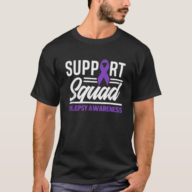 Epilepsy Warrior-stödgruppen Stöd Epilepsi T Shirt (Framsida)