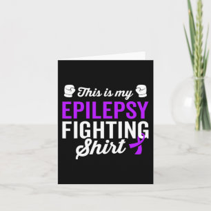 Epilepsy Warrior Survivor Awareness Get well Recov Kort