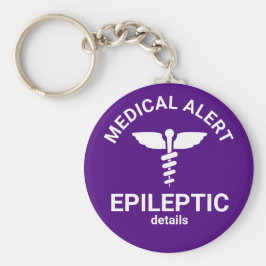Epileptisk Lila Medicinsk varning Nyckelring