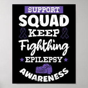 Epileptiskt anfall och Lila Ribbon Epilepsi Awar Poster
