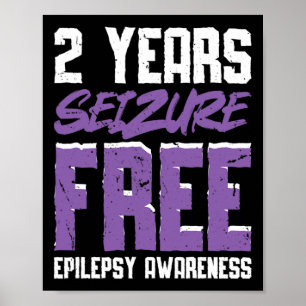 Epileptiskt anfall och Lila Ribbon Epilepsi Awar Poster