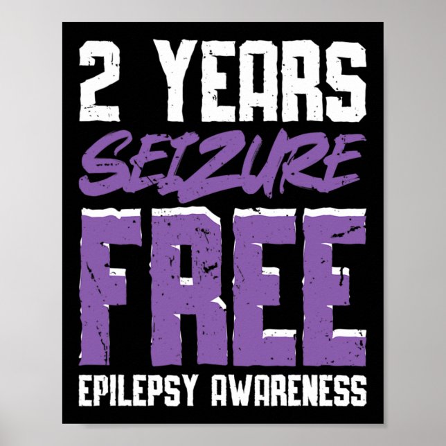 Epileptiskt anfall och Lila Ribbon Epilepsi Awar Poster (Framsidan)