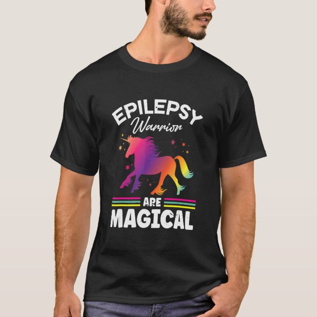 Epileptiskt anfall och Lila Ribbon Epilepsy Awaren T Shirt (Framsida)