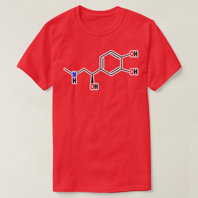 Epinefrin, molekylstruktur t shirt (Design framsida)