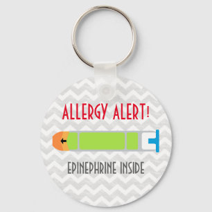 Epinephrine Medicine Kids Personlig Allergi Nyckelring