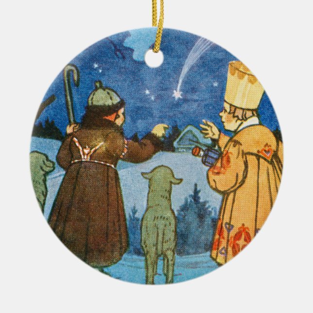 Epiphany Three Kings from the East by Zdenek Guth Julgransprydnad Keramik (Framsidan)